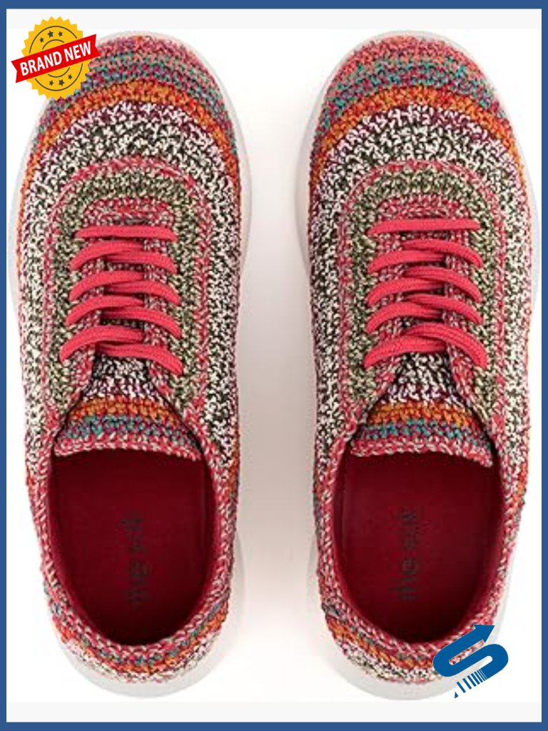 Hand-Crocheted Recycled Sneakers - Lightweight Eva Midsole - Lace-Up Closure